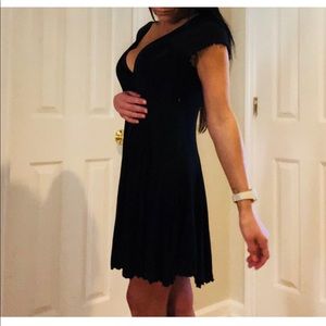 Kimchi blue ribbed relaxed ruffle hem dress